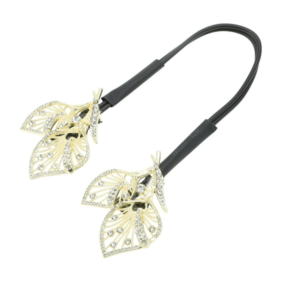 Unique Bargains 1 Pc Grace Leaf Hair Clips for Home Gold Tone