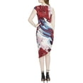 thumbnail image 2 of Rachel Roy Womens Abstract-Print Asymmetrical Dress, Red, Medium, 2 of 2