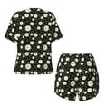 thumbnail image 2 of Sigee Daisy for Sleepwear Casual Pjs with Pockets Women's Pajamas Sets Shorts 2 Piece Short Sleeve Lounge Sets Small, 2 of 9