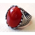 thumbnail image 5 of Red Onyx Mans Ring, Natural Red Onyx Gents Ring, December, Silver Jewelry, 925 Silver Ring, Birthday Gift, Heavy Mens Ring, Arabic Design, Ottoman Style Ring, Christmas, Turkey Mens Signet Ring, 5 of 6