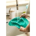 thumbnail image 6 of Nuby Sure Grip Silicone Miracle Mat 2-Section Oval Plate, Aqua Blue, 6 of 9