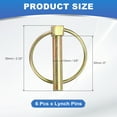 thumbnail image 2 of Uxcell 3/8" x 2" Lynch Pin with Ring, 6 Pcs Heavy Duty Round Linch Pins Shaft Locking Pin Clips for Farm Tractors Trucks Lawn Mowers Trolleys Trailers, 2 of 6