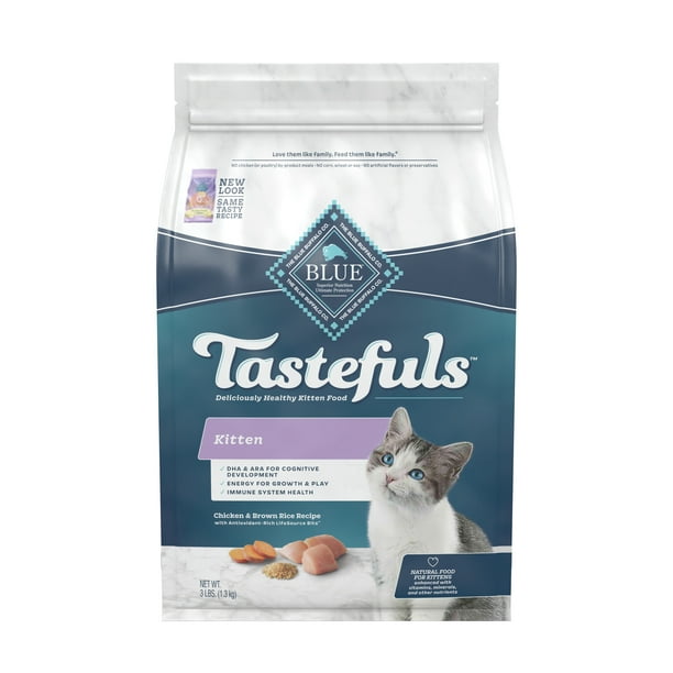 Blue Buffalo Tastefuls Natural Dry Kitten Food, Chicken 3lb bag