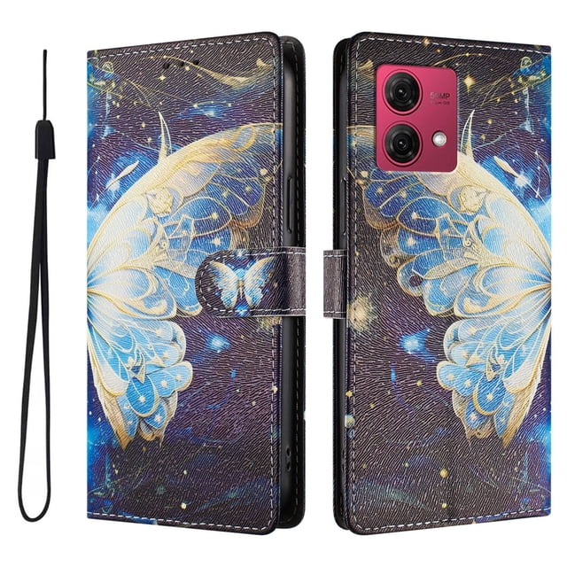 FOXDOCK Funda Tipo Cartera para Motorola Moto G84 con Soporte y Correa – Diseño de Patrones Lindos