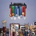 thumbnail image 7 of 1Set Baseball Medal Holder Display Hanger Rack Frame for Sport Race Metal Medal Hanger for Baseball Competition 15.75x6Inches, 7 of 7