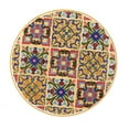 thumbnail image 5 of Brienne Outdoor Yellow Ceramic Tile Side Table with Iron Frame, 5 of 6