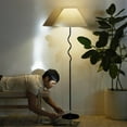 thumbnail image 4 of Brightech Squiggle 62" LED Floor Lamp with Twisting Base and Ivory Empire Shade - Black, 4 of 10