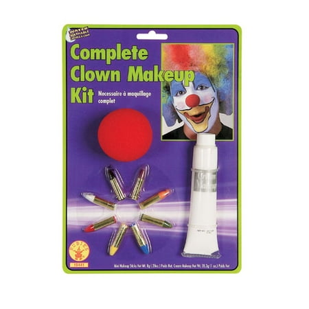 Clown Makeup Kit with Nose for Halloween Costume