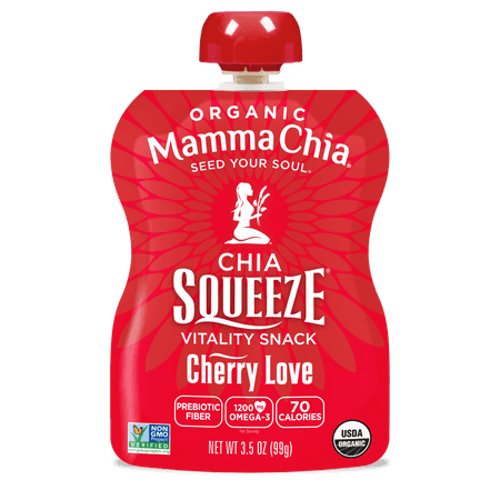 Mamma Chia Organic Chia Squeeze Vitality Snack Cherry Beet - 8 PK