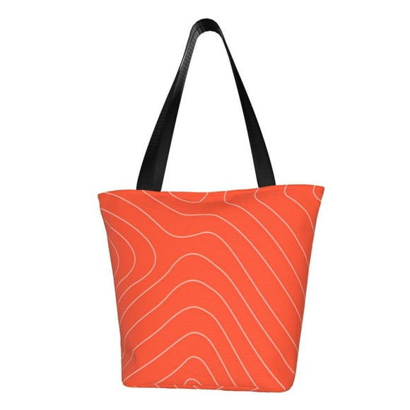 Fotbe Salmon Fish Meat Bolsa de Playa con Estampado, Bolsa de Hombro, Bolsa de Mano Espaciosa, Bolsa de Viaje Ligera, Bolsa de Compras Versátil