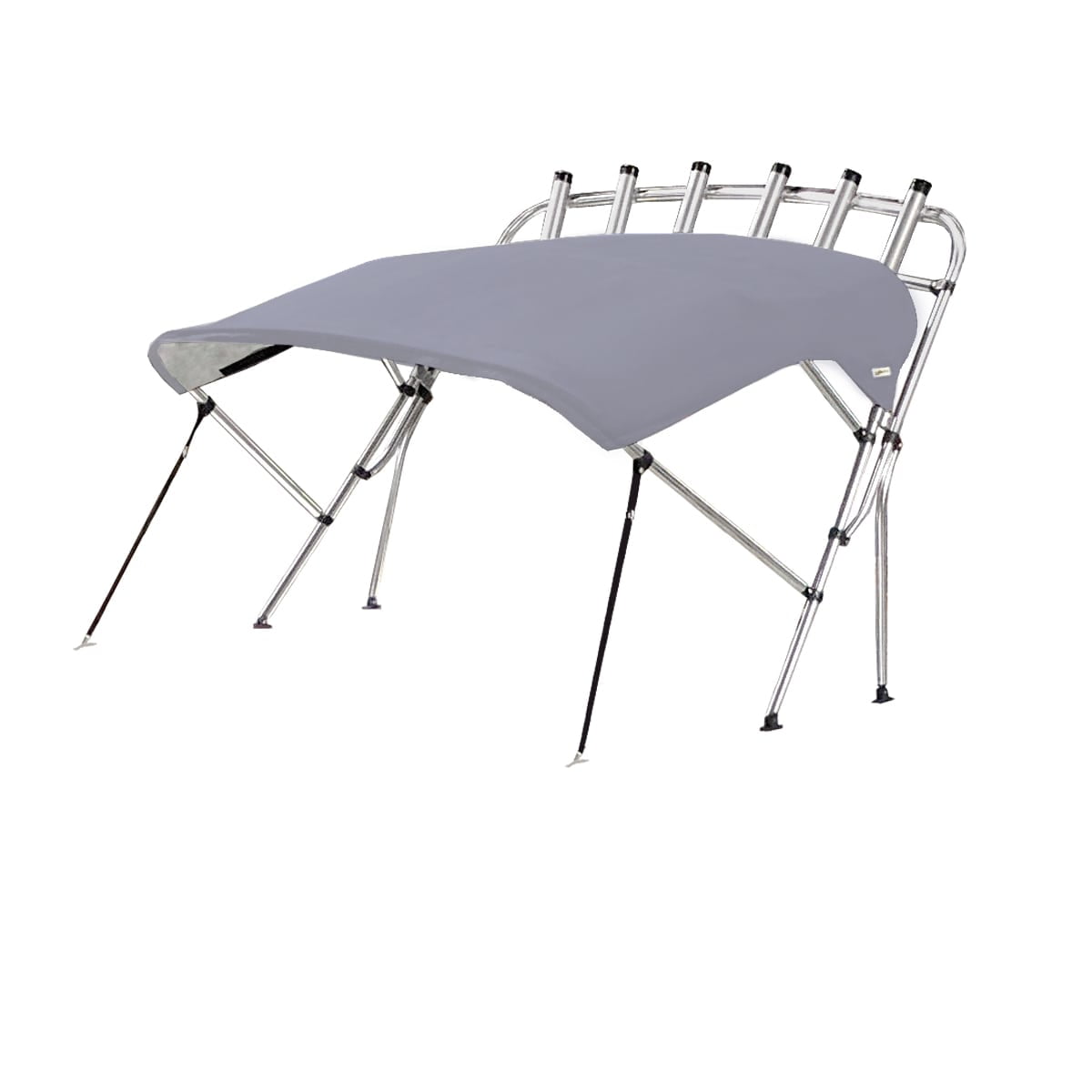 Oceansouth 3 Bow Whitewater Bimini Top Length 4ft (Mounting Width 59" to 67") Gray Sun Shade