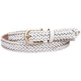 thumbnail image 2 of Classic 3/4" (20mm) Skinny Braided Woven Narrow Soft Cowhide Leather Belt, 2 of 4