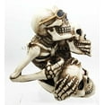 thumbnail image 4 of See Hear Speak No Evil Stacked Up Funny Skeletons Skull Figurine Pen Holder Wise Skeletons, 4 of 4