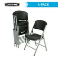 thumbnail image 3 of Lifetime Classic Folding Chair, Indoor/Outdoor Commercial Grade, Black, Adult Sized, Set of 4 (80407), 3 of 13
