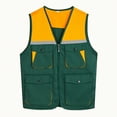 thumbnail image 3 of Toptie Multi-Pockets Work Fishing Vest, Reflective Work Sleeveless Safety Vest For Photography Hunting Travel-Green-M, 3 of 6