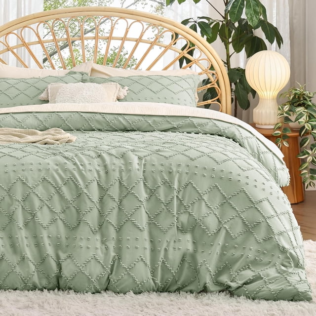 Funda Nórdica Queen - Ropa de Cama Boho, Funda Nórdica para Todas las Estaciones, 3 piezas.