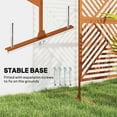 thumbnail image 4 of Outsunny Decorative Metal Outdoor Privacy Screen, Freestanding Privacy Fence Screen Outdoor Divider with Stand, 78" H x 48" W Rhombus Brown, 4 of 9