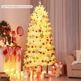 thumbnail image 3 of Gymax 7 FT Artificial Xmas Tree w/ 1880 PE PVC Branch Tips 900 Warm White LED Lights, 3 of 9