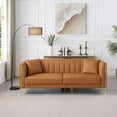 FOTOSOK 78'' Sofa, Modern Leather Couches for Living Room, Comfy, Faux
