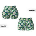 thumbnail image 5 of Lsque Lemon and Leaves Pattern High Waisted Biker Shorts for Women-Tummy Control Fitness Athletic Workout Running Yoga Gym Shorts,Moisture-Wicking-Small, 5 of 9
