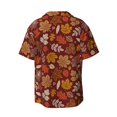 thumbnail image 2 of Fotbe Autumn Forest3 print Short Sleeve Button Down Shirts for Men Casual Summer Beach Wrinkle Free Shirt-Small, 2 of 7