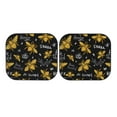 thumbnail image 7 of Haiem Hohey Bee Golden Embroidery Car Windshield Sun Shade (2 Pieces) Foldable Windshield Sun Shade Car Accessories for Truck SUV Pickup-Small, 7 of 7