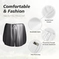 thumbnail image 6 of Lsque Monochrome Abstract Lines Printed Women's Running Shorts with Liner Pockets,Elastic Quick Dry Workout Athletic Gym Yoga Shorts,Womens High Waist Shorts-Large, 6 of 9