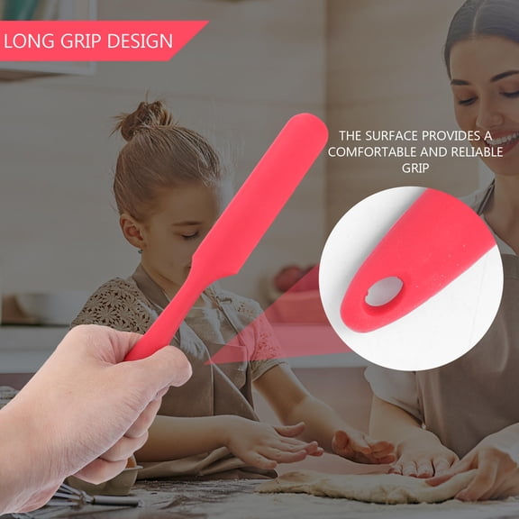 ETEREAUTY Red Silicone Spatula for Cooking and Baking with Comfortable Grip and Convenient Storage