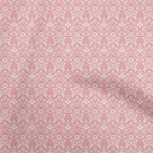 oneOone Silk Tabby Pink Fabric Baroque Sewing Craft Projects Fabric Prints By Yard 42 Inch Wide