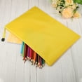 thumbnail image 6 of Uxcell A4 Document Pocket Storage Pouch Waterproof Zipper File Bags, Yellow 10 Pack, 6 of 6