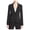 Black - blackwhitesitching, variant on Finity Womens Topstitched Two Button Blazer Jacket, Black, 8