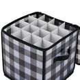 thumbnail image 4 of Organize It All Buffalo Plaid 64-Count Ornament Organizer in Black and White, 4 of 4