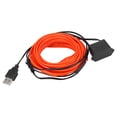 thumbnail image 1 of 3 Metros/10pies Coche Interior USB EL Cable Tira Naranja Fría Luz Juego, 1 of 1