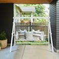 thumbnail image 5 of Zimtown Porch Swing Frame Swing Stand A-Frame 600lbs Wooden White 5FT, 5 of 7
