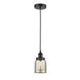 thumbnail image 2 of 616-1PH-BK-G58 Innovations Lighting Bell - 1 Light Cord Hung Mini Pendant In Modern Style-9.5 Inches Tall and 5 Inches Wide-Matte Black Finish-Silver, 2 of 5