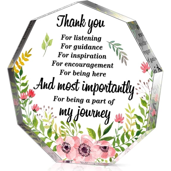 Thank You Gift for Women Inspirational Gift Office Coworker Gifts Graduation Gift for Friends Classmates Colleague Leaving Job Farewell Gift Teacher Appreciation Keepsake(Nonagon Poppy)