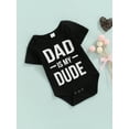 thumbnail image 3 of Franhais Toddler Boys Girls Cotton Romper Short Sleeve O Neck Letter/Bear Head Print Playsuit, 3 of 8