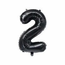32/42 Inch Number Balloons Black 0-9 Number Mylar Foil Balloons10 Pcs Black Custom Digital Balloons for Birthday Party Engagement Graduations Anniversary Baby Shower Decorations Party Supplies