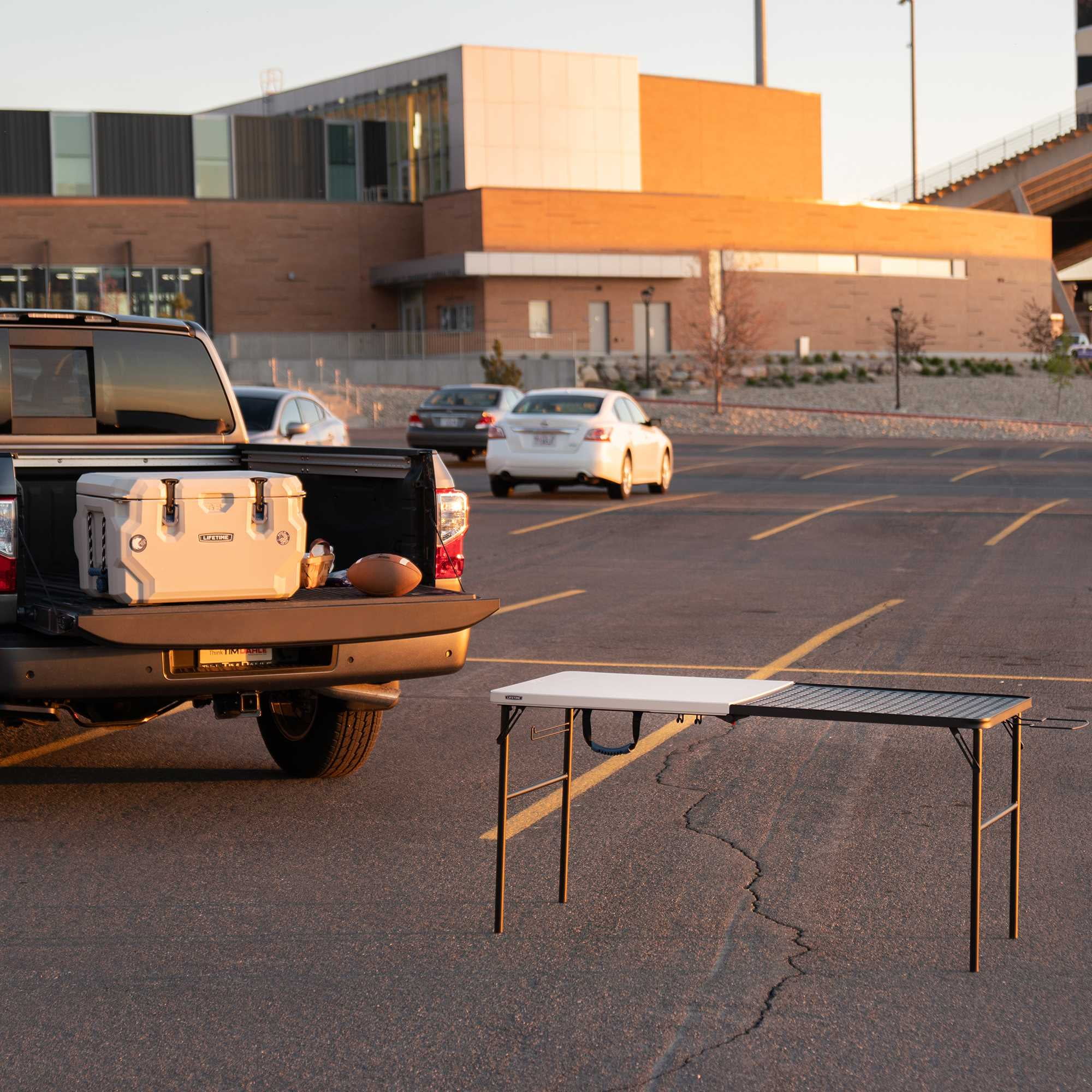 Lifetime Pumice Gray 5Foot Folding Table for Tailgating and Camping