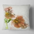 thumbnail image 2 of Designart Brown Tulips Sketch Watercolor - Floral Throw Pillow - 16x16, 2 of 5
