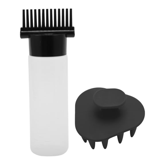 Unique Bargains 1 Set Durable Hair Shampoo Brush for Head Massage 3.15"x3.15" Black White