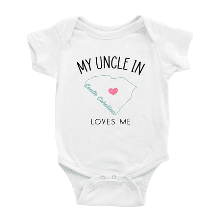 

My Uncle In South Carolina Loves Me Baby Romper Boy Girl Clothing 18-24 Months