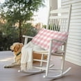 thumbnail image 5 of Outdoor Throw Pillows Covers 12X20 Set of 2 Waterproof Pink Gingham Buffalo Check Decorative Zippered Cushion Covers for Patio Furniture, Pink White Lumbar Pillowcases, 5 of 8