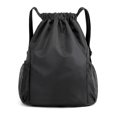 thumbnail image 1 of Mochila Bolsa De Cuerdas Sackpack Nylon Resistente Al Agua Para Gimnasio Compras Deporte Yoga1pcs-negro, 1 of 5