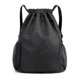 thumbnail image 1 of Backpack String Bag Sackpack Water Resistant Nylon For Gym Shopping Sport Yoga1pcs-black, 1 of 5