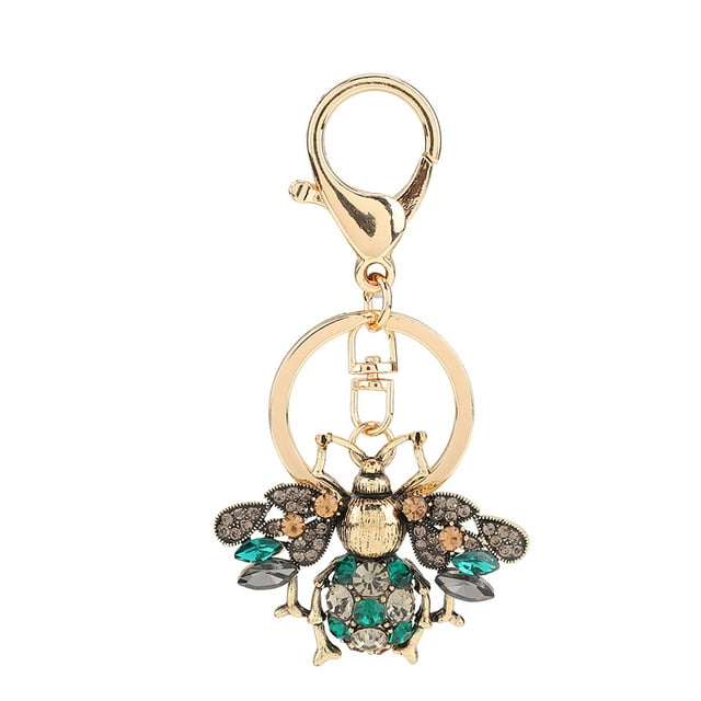 Llavero con colgante de bolsa, llavero de abeja, llavero de abeja brillante a la moda, llavero colgante, rendimiento confiable