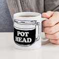thumbnail image 4 of CafePress - Pot Head - 11 oz Ceramic Mug - Novelty Coffee Tea Cup, 4 of 4
