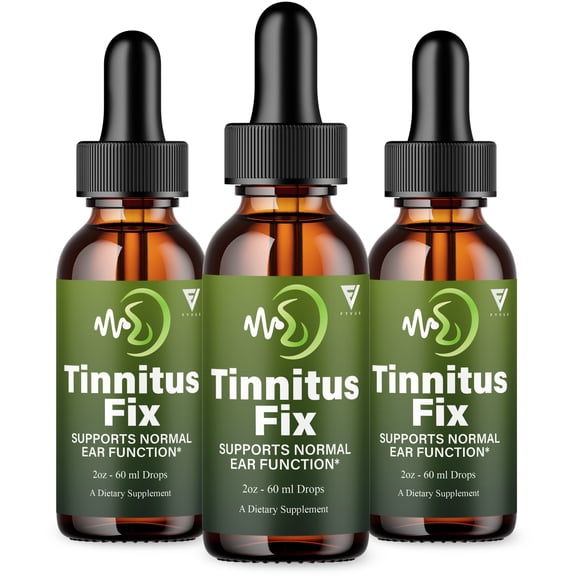 (3 Pack) Tinnitus Fix Advanced Drops, TinnitusFix Advanced Hearing and Health Support Formula (6oz))