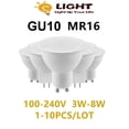 thumbnail image 2 of Foco LED GU10 GU5.3 100V-240V 3W-8W reemplazo de luz blanca cálida de alto brillo 50W 100W lámpara halógena es adecuada para Cocina, 2 of 4