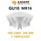 thumbnail image 2 of Foco LED GU10 GU5.3 100V-240V 3W-8W reemplazo de luz blanca cálida de alto brillo 50W 100W lámpara halógena es adecuada para Cocina, 2 of 4